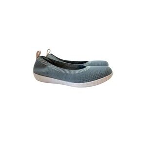 Clarks Cloudsteppers Womens Size 7 Blue Knit Ballet Flat Slip On Pre-Owned